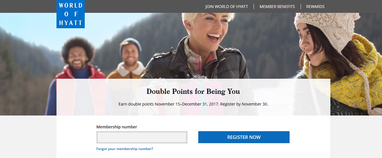 World of Hyatt Promo Double Points for Being You